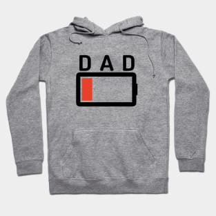 Funny Parenting Dad Low Battery Empty Tired T-shirt Hoodie